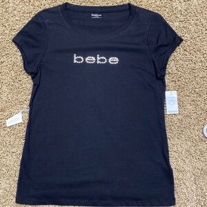 bebe Black Short Sleeve Tee
